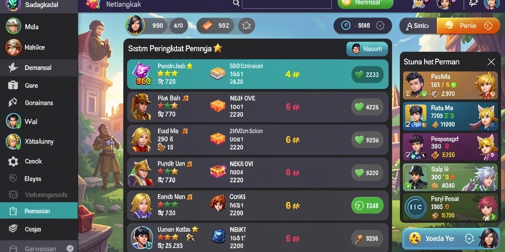Screenshot menampilkan menu karakter baru yang diperkenalkan.